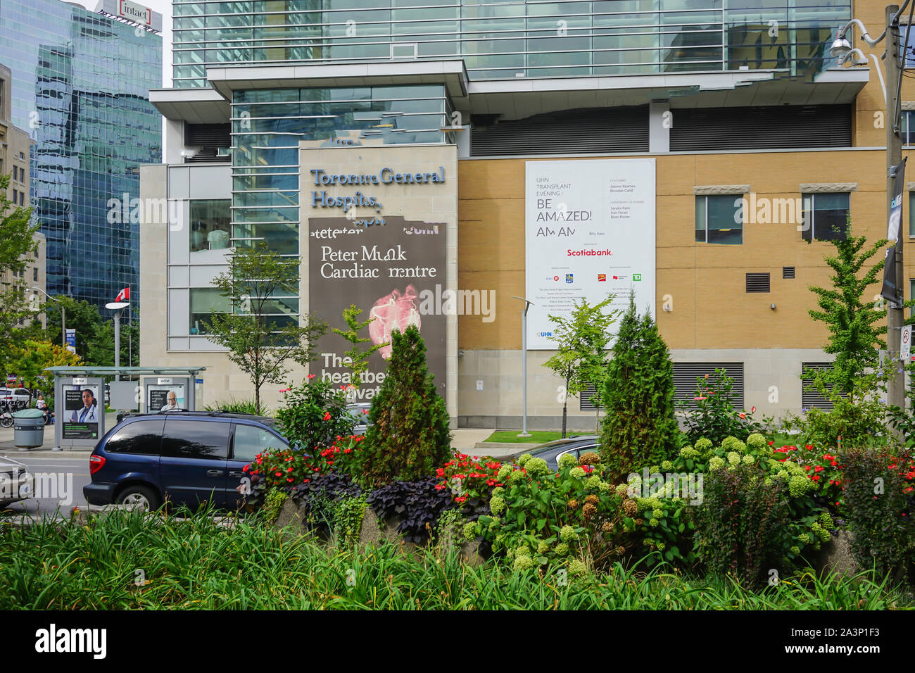 Wartezimmer mit Patienten im Toronto General Hospital in Toronto, Ontario, Kanada Stockfoto