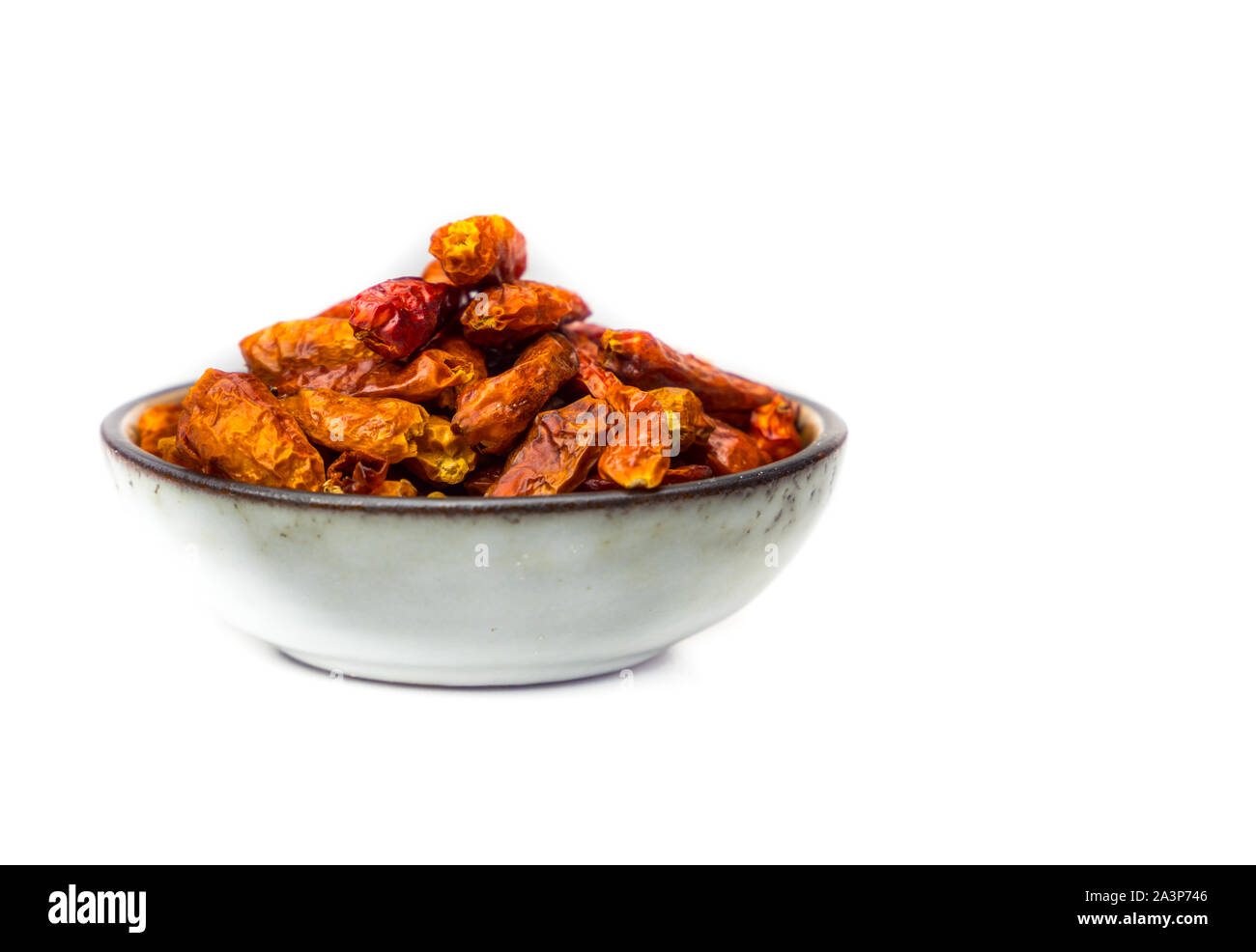 Frische Jalapeños isoliert Stockfoto