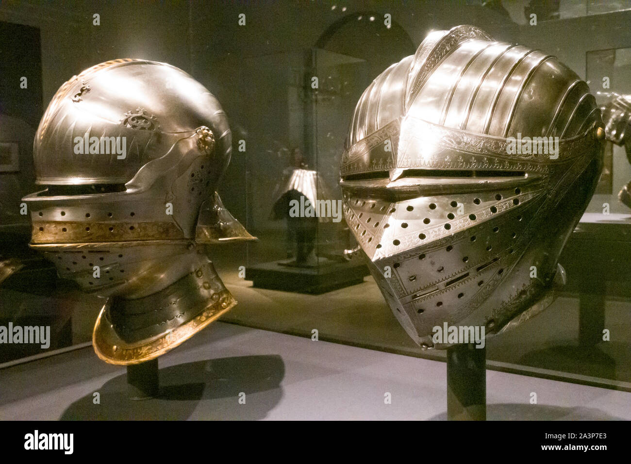 Sonderausstellung "der letzte Ritter: Die Kunst, Rüstung, und Ehrgeiz von Maximilian I' im Metropolitan Museum of Art, New York City, USA Stockfoto