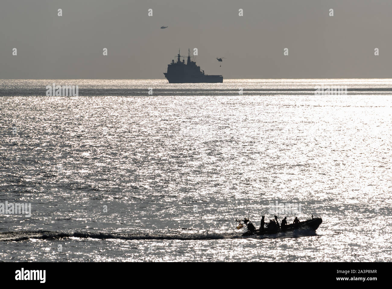 Ein Galicien klasse Landing Platform Dock Schiff der spanischen Marine. Stockfoto