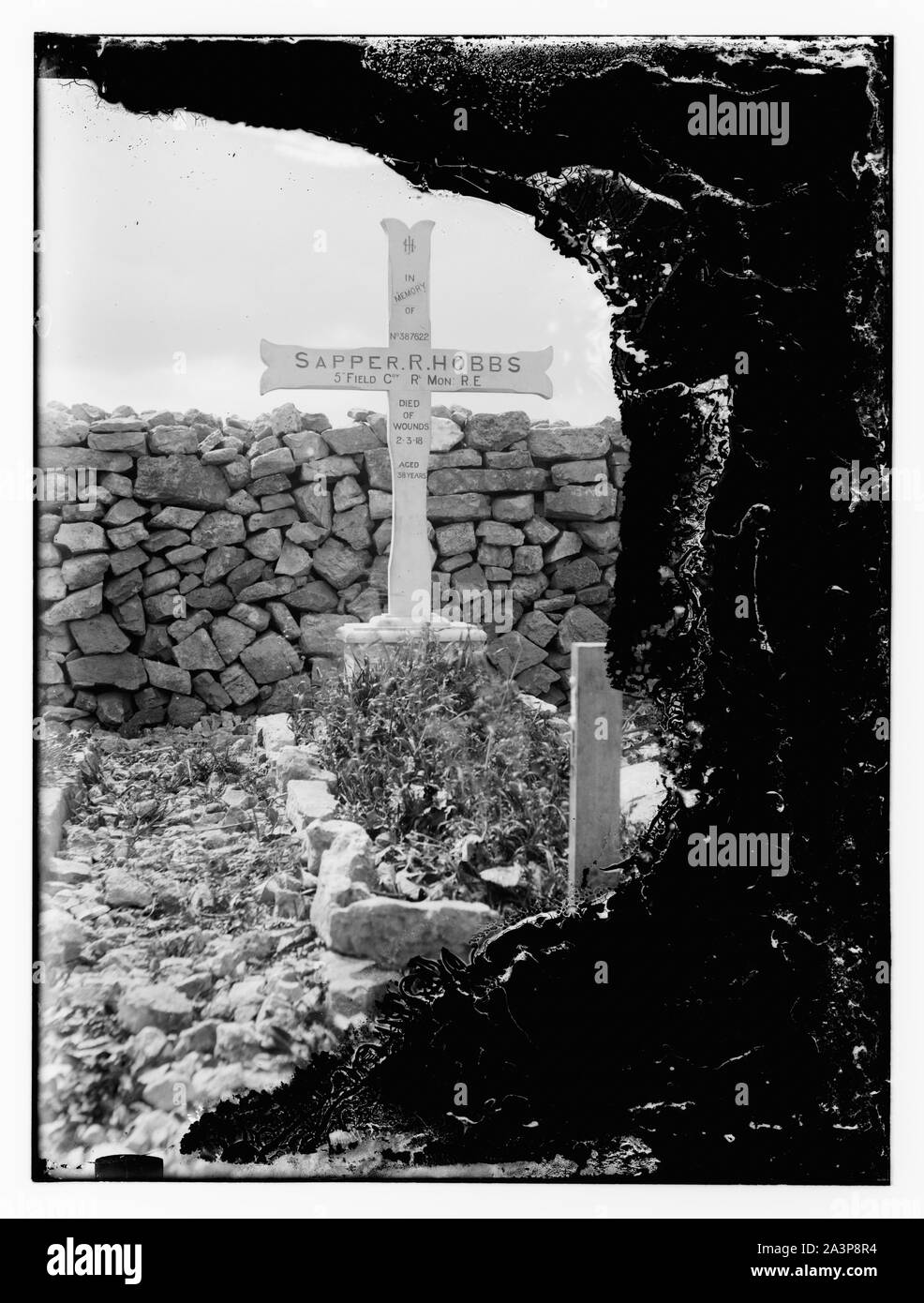 Gräber der Soldaten. Sapper R. Hobbs Stockfoto