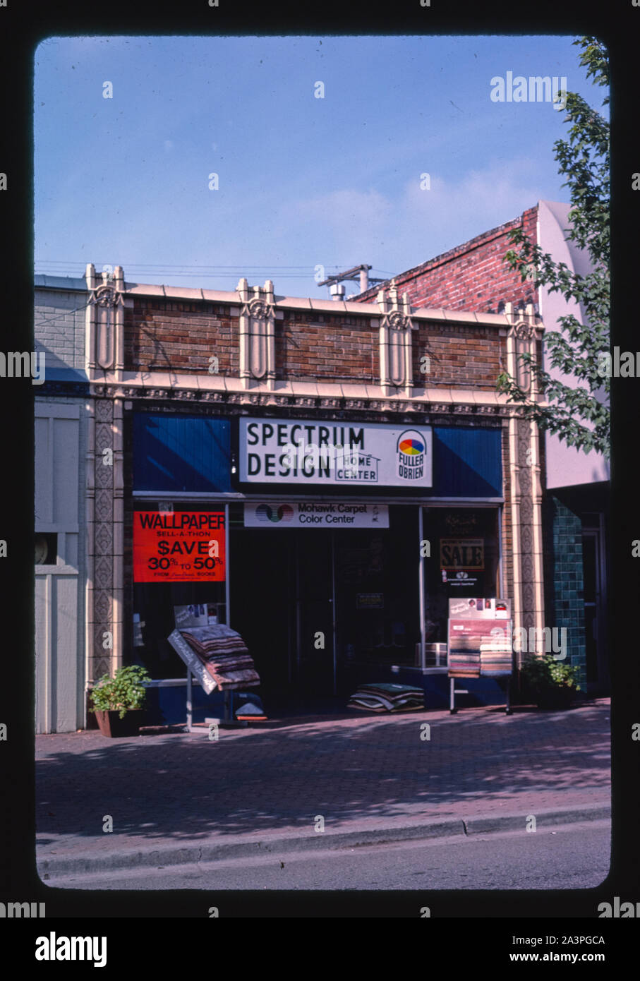 Spektrum Design, 1. Straße, Mount Vernon, Washington Stockfoto