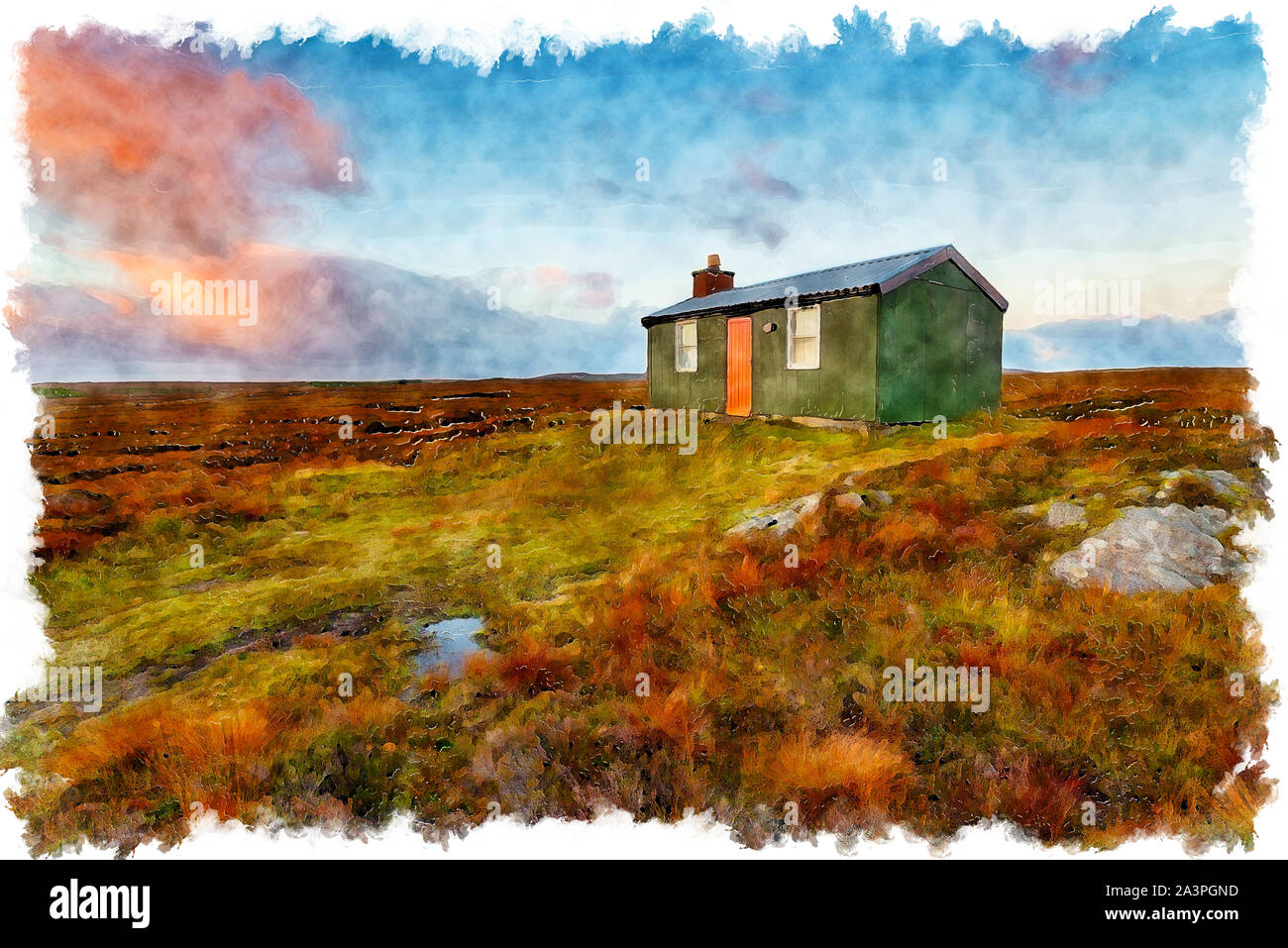 Ein Schottischer Shieling Hütte Stockfoto
