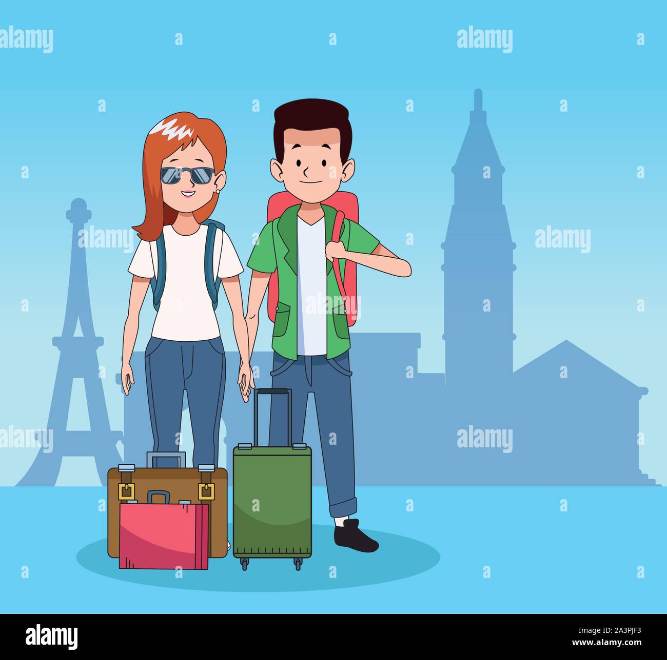 Gerne Touristen und Travel Design Stock Vektor