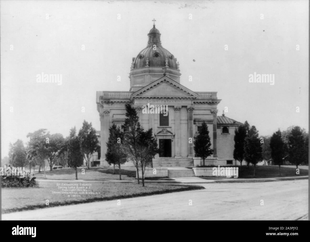 St. Katharina Kirche, Spring Lake Beach, N.J. Stockfoto