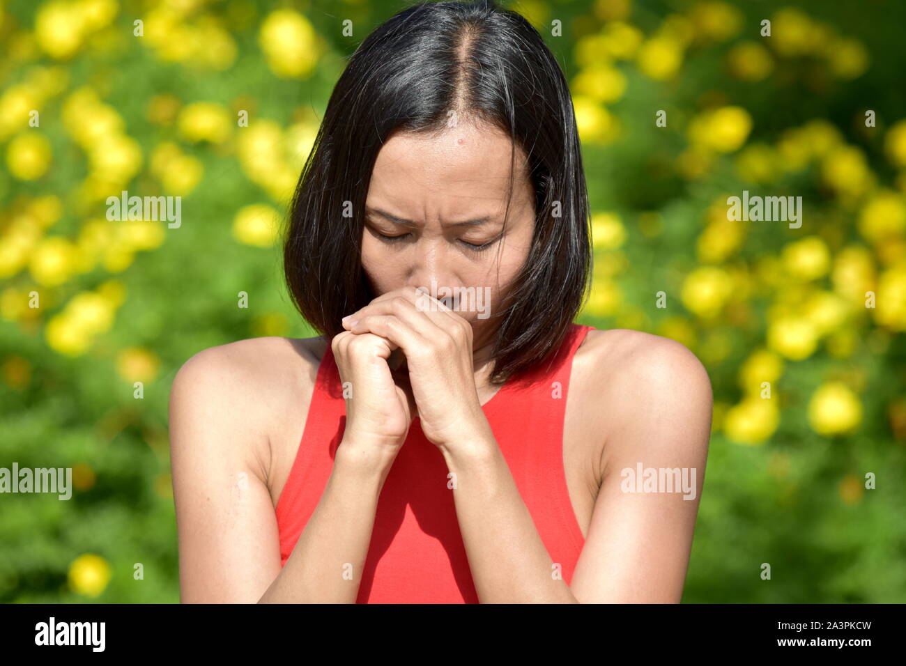Schöne Minderheit Frauen beten Stockfoto