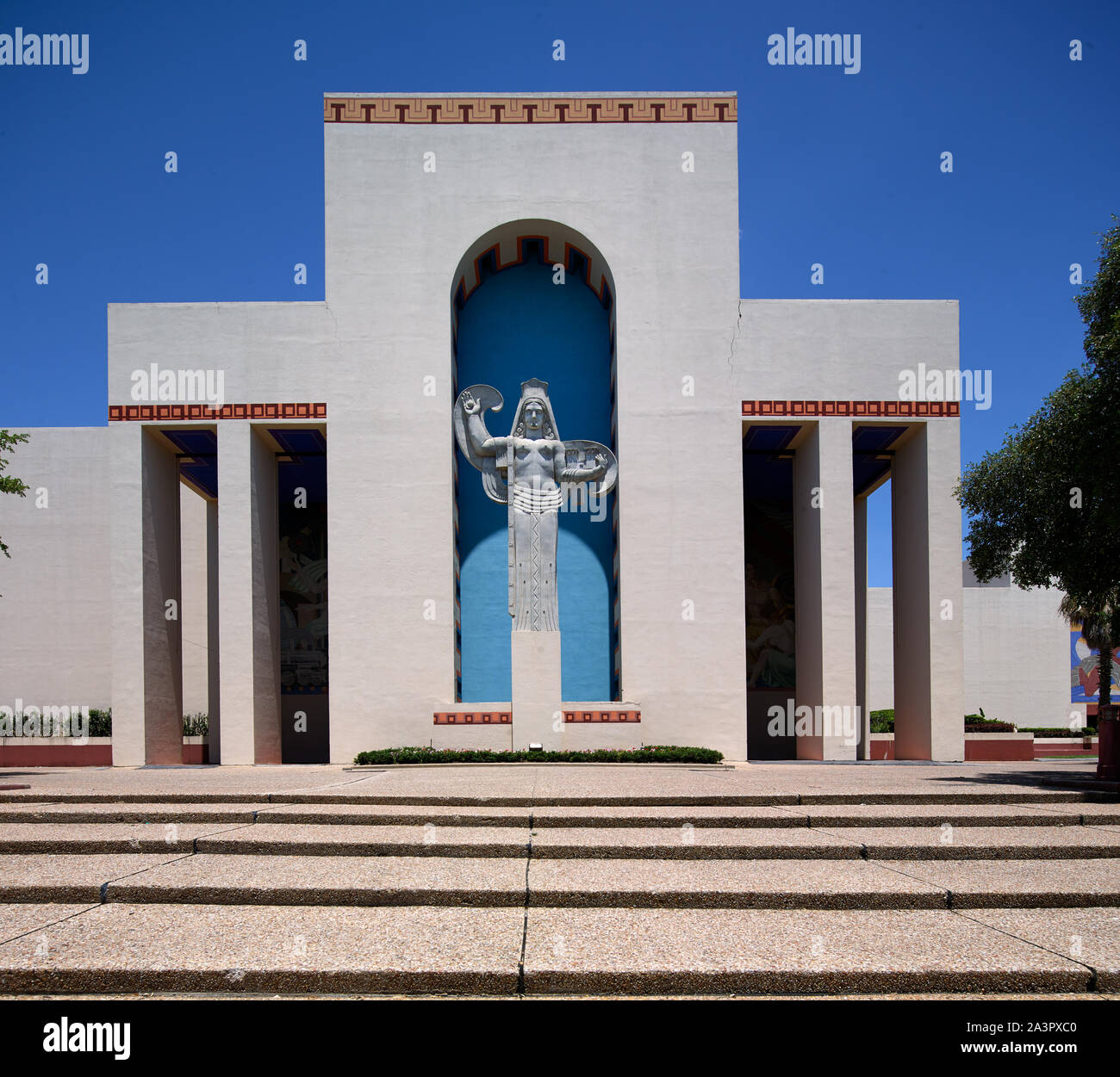 Statue im Fair Park, Standort des Texas hundertjährigen Feier 1936 und der Panamerikanischen Ausstellung 1937 in Dallas, Texas Stockfoto