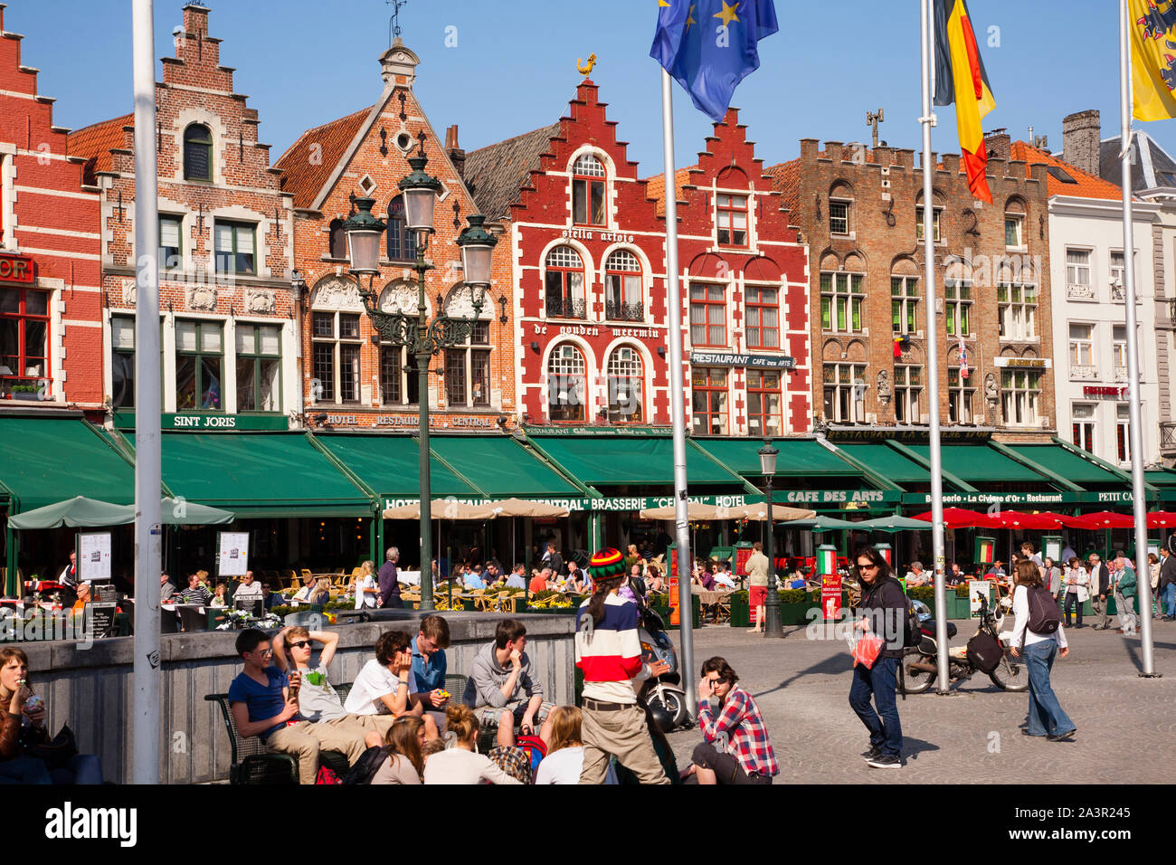 Marktplatz, Brügge, Belgien Stockfoto