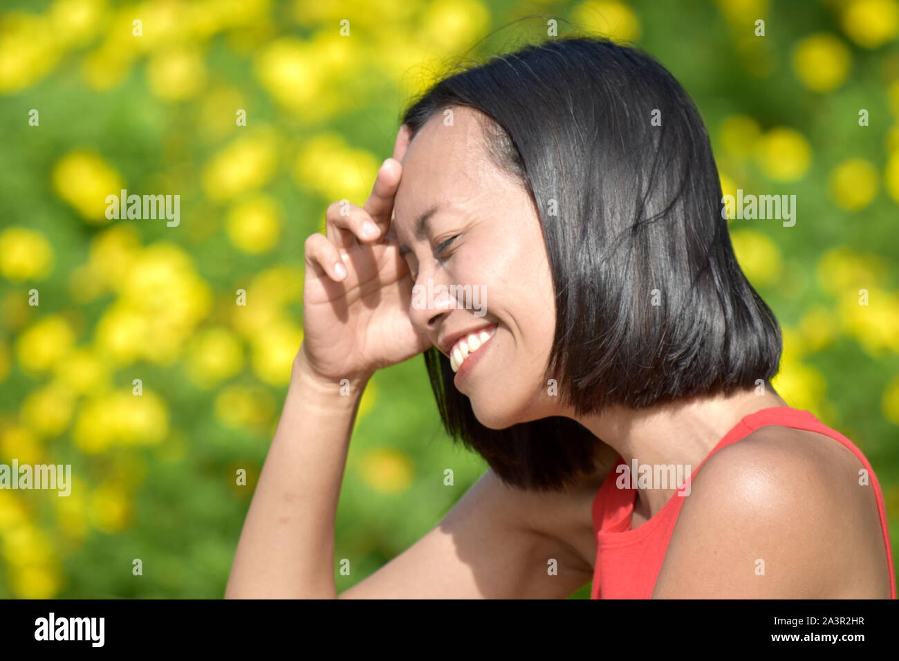 Jugendliche Diverse weibliche Lachen Stockfoto