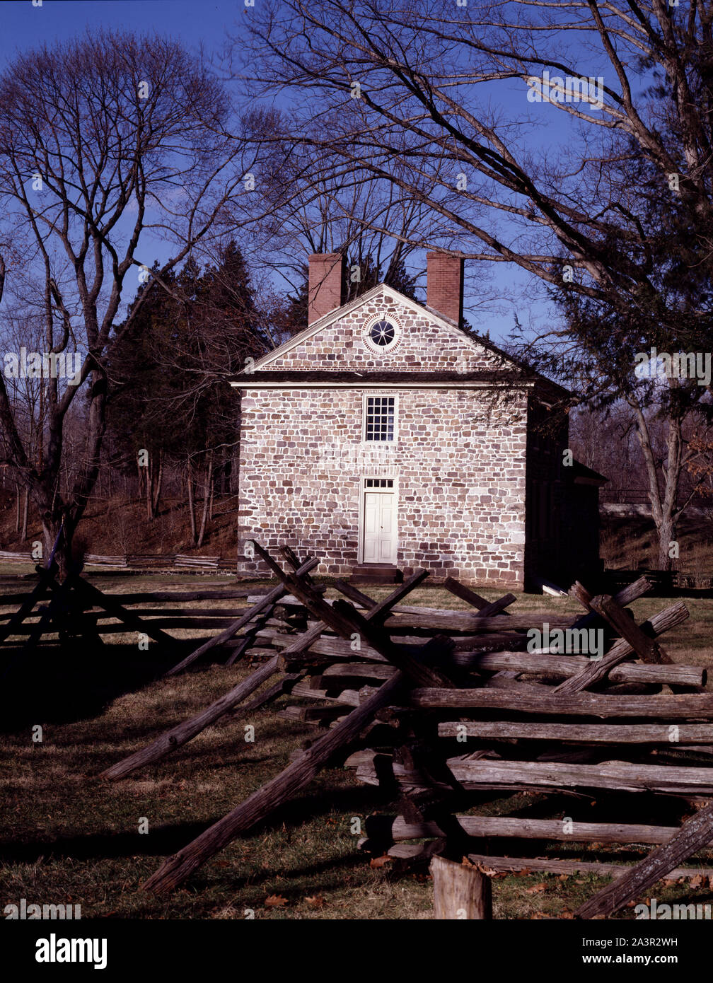 Bauernhaus aus Stein von George Washington als sein Hauptquartier während der bitteren Winter in Valley Forge, Pennsylvania verwendet, während des revolutionären Krieges Stockfoto