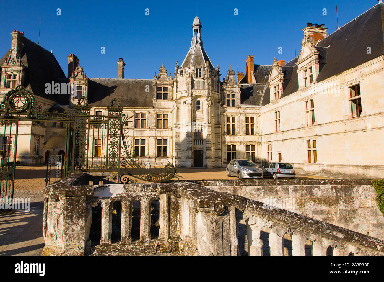 Chateau, Saint-Aignan-sur Loire, Frankreich Stockfoto