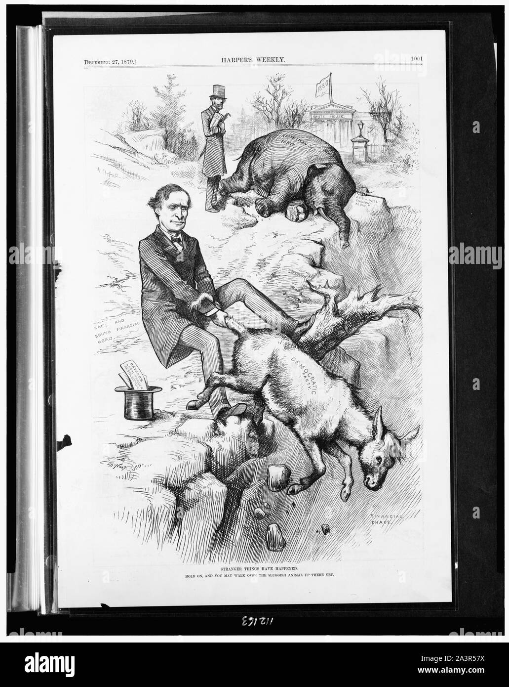 Fremde Dinge geschehen. Auf Halten gesetzt, und Sie können über die schleppende Tier bis es doch/Th. Nast. Stockfoto