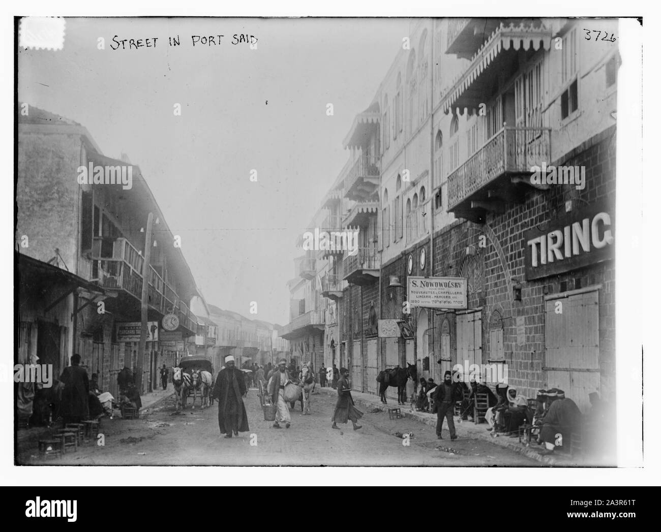 Straße in Port Said Stockfoto