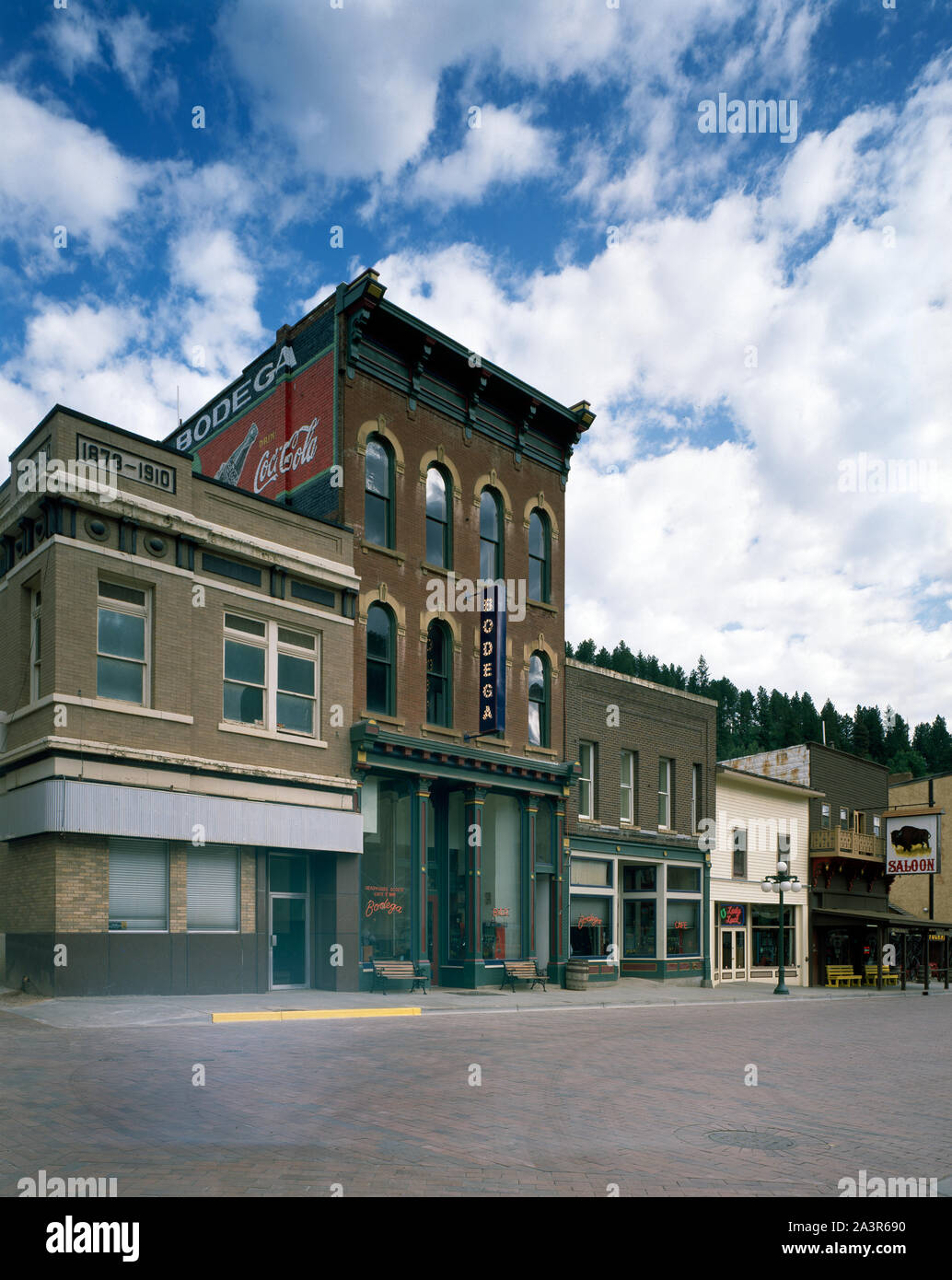 Straßenszene in Deadwood, South Dakota, eine Stadt, die umfassende Sanierung unterzogen mit Geld von Casino angehobenen Erträge Stockfoto