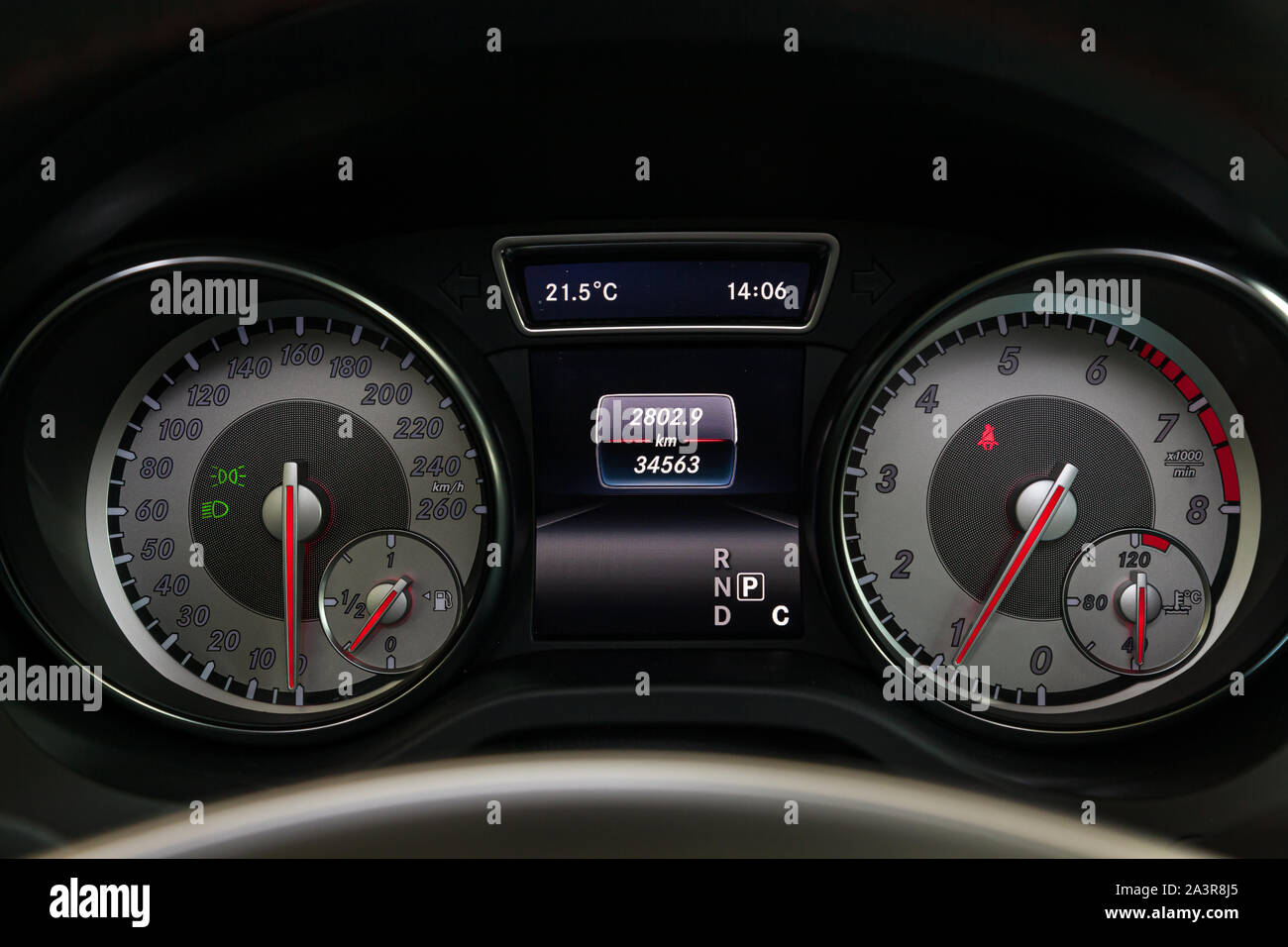 Car Interior Black Red Salon Stockfotos Car Interior Black