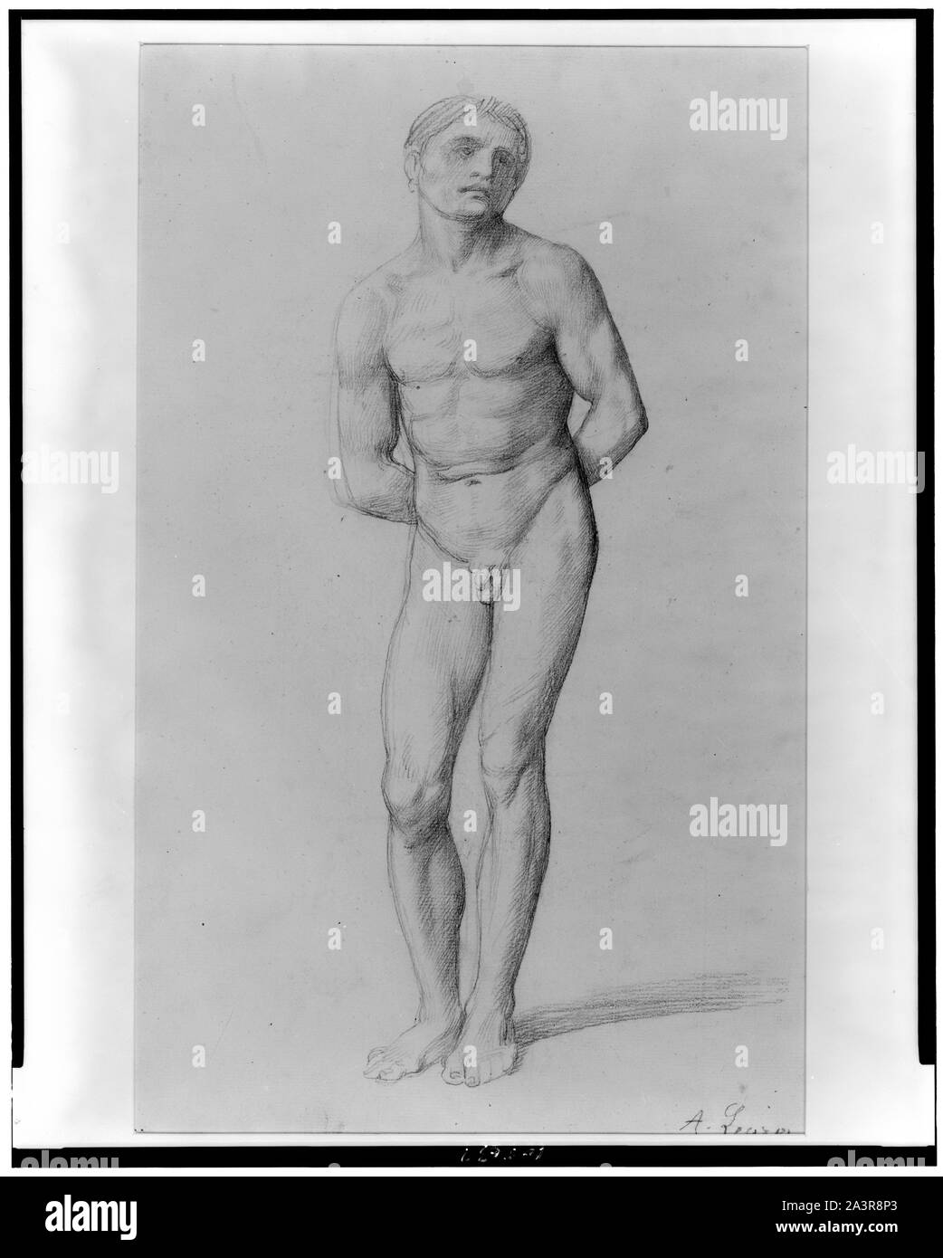 Studie für ein Heiliger Sebastian] / A. Legros Stockfoto