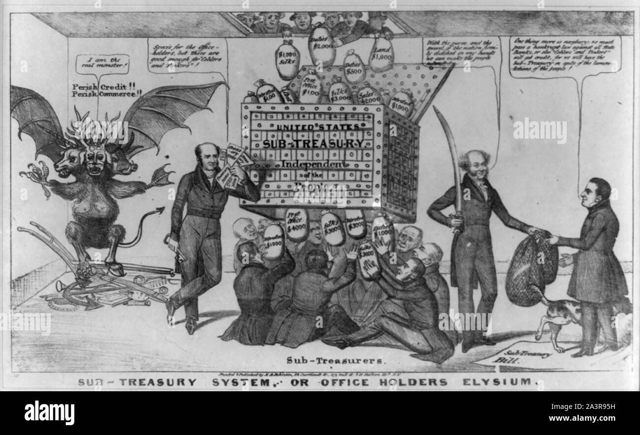 Sub-Treasury System oder Funktionsträger Elysium Stockfoto