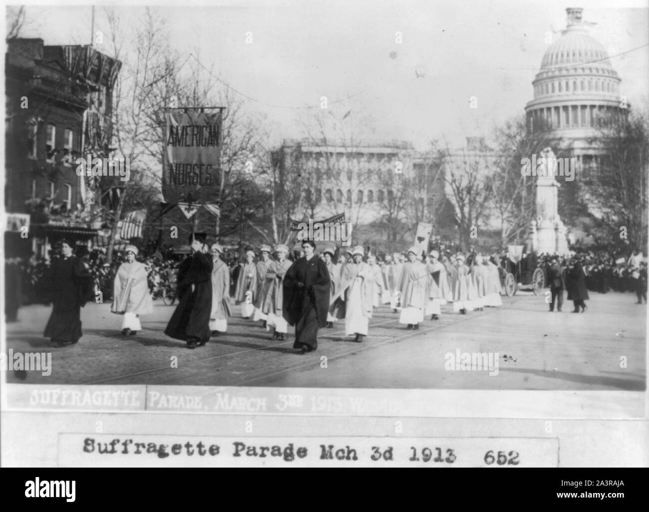 Suffragette parade März 3, 1913, Washington, D.C. Stockfoto