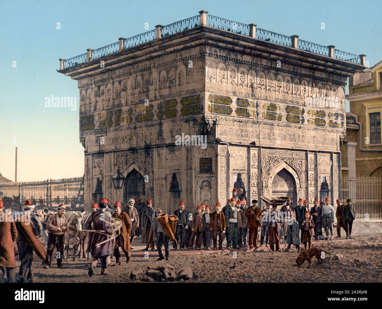 Tophane Brunnen, Konstantinopel, Türkei. 19. jahrhundert Stockfoto