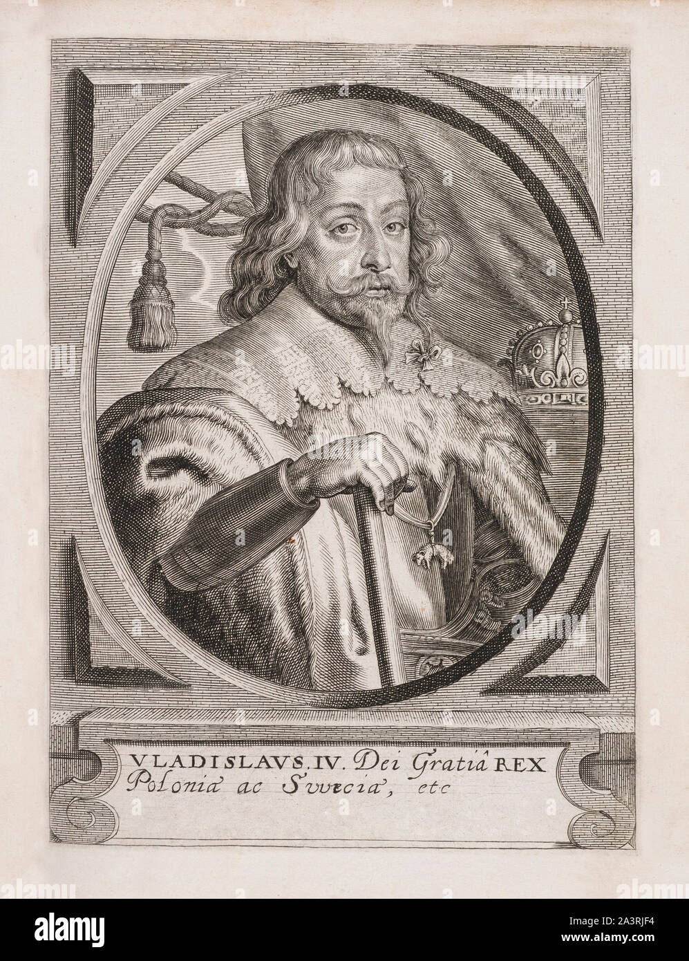 Wladyslaw IV Vasa oder Ladislaus IV Vasa (1595 - 1648) war König von Polen, des Hauses der Vasa, der von 1632 bis zu seinem Tod 1648 regierte. Er war der Stockfoto