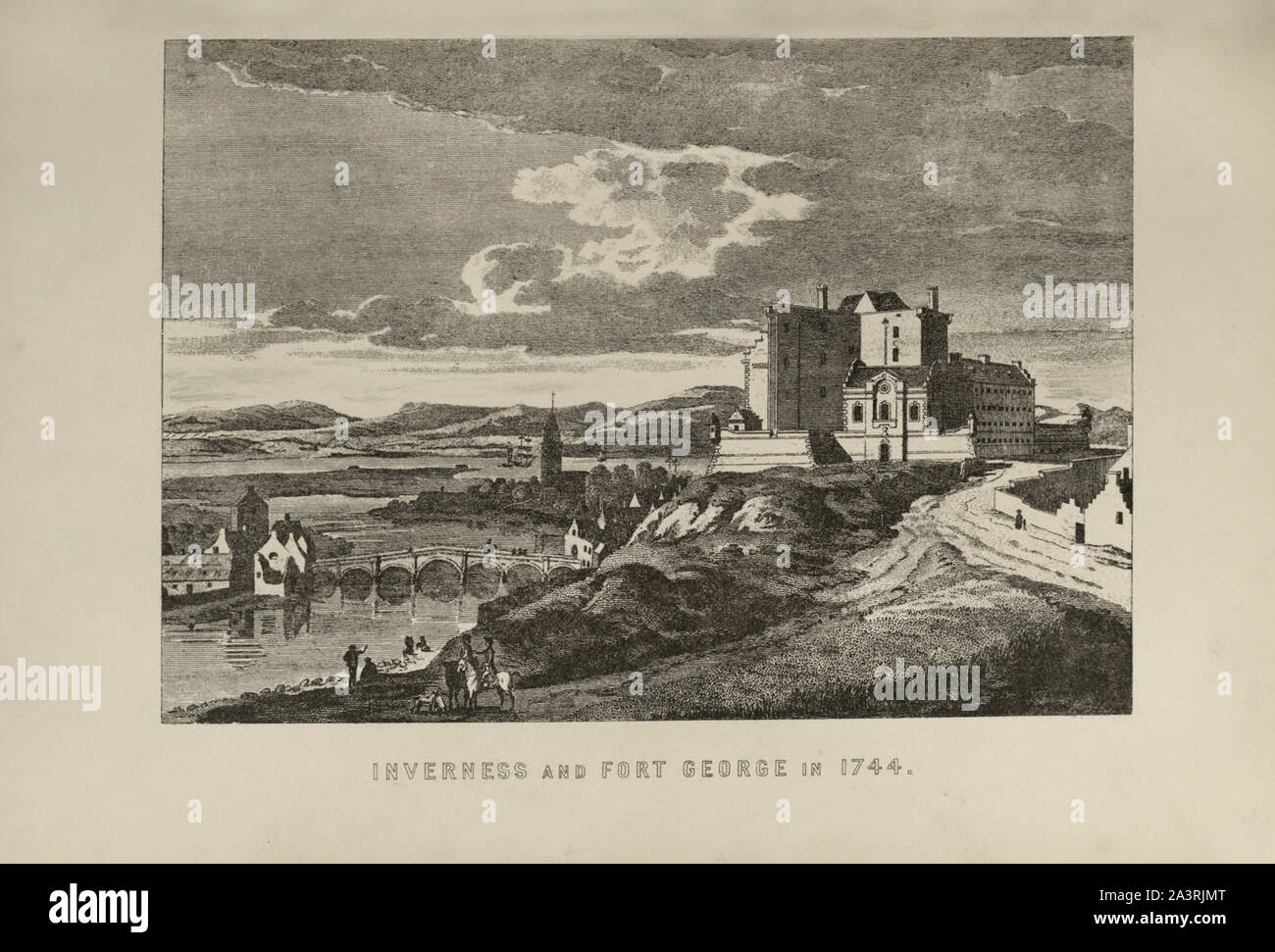Fort George ist eine große Festung aus dem 18. Jahrhundert in der Nähe von Ardersier, nord-östlich von Inverness in der Highland Council Bereich von Schottland. Es wurde gebaut Stockfoto