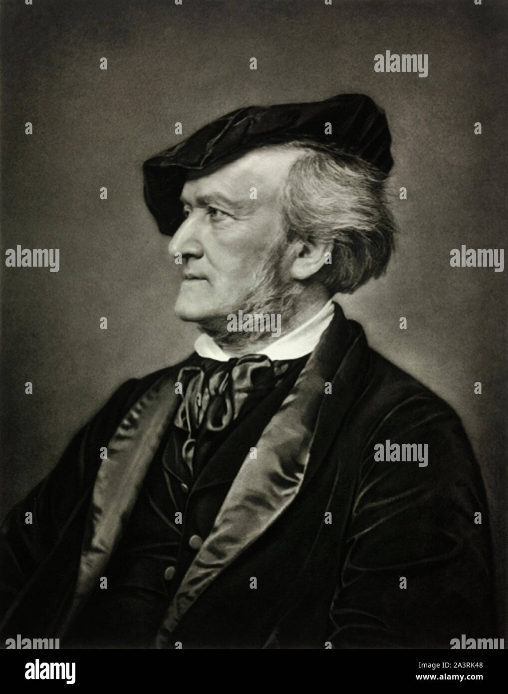 Wilhelm Richard Wagner (1813-1883) war ein deutscher Komponist, Regisseur, Polemiker, und Dirigent, der vor allem für seine Opern bekannt ist. Stockfoto