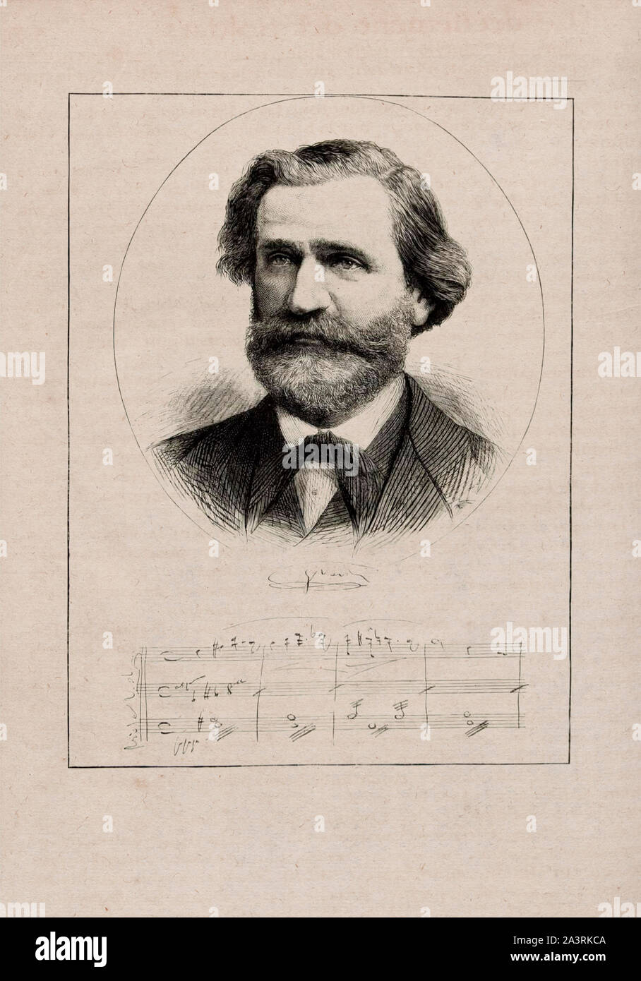 Giuseppe Fortunino Francesco Verdi (1813 - 1901) war eine italienische Oper Komponist. Stockfoto