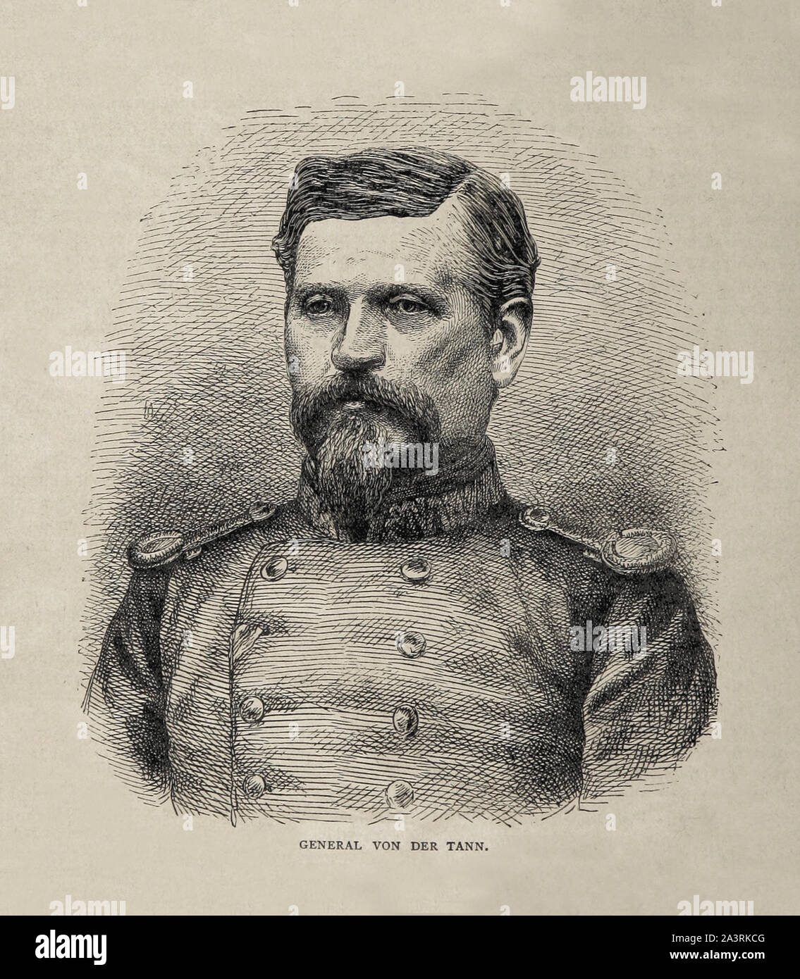 Ludwig Samson Heinrich Arthur Freiherr von und zu der Tann-Rathsamhausen (1815-1881) war ein bayerischer Allgemein. Stockfoto