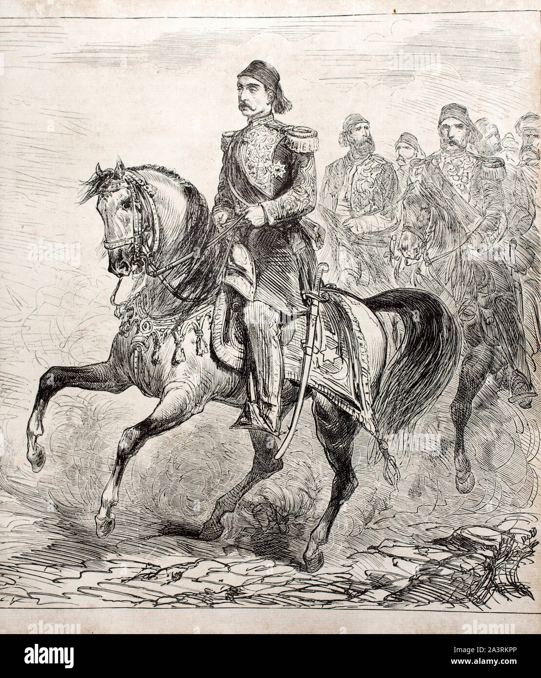 Abdul Hamid II (1842 - 1918) war der 34. Sultan des Osmanischen Reiches und der letzte Sultan, um eine wirksame Kontrolle über die Zersplitterung Staat ausüben. Stockfoto