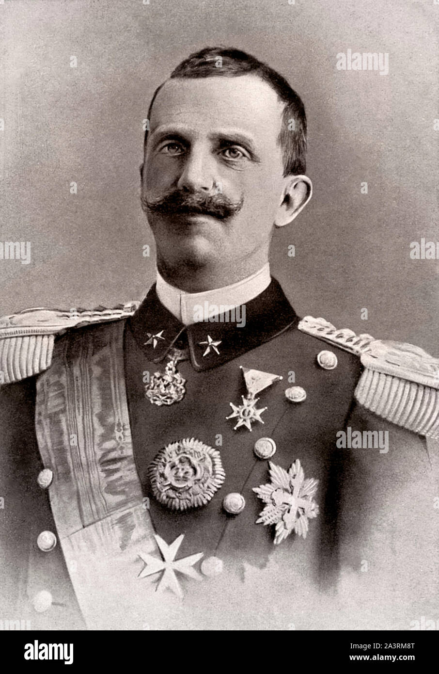 Victor Emmanuel III (Vittorio Emanuele III, 1869 - 1947) war der König von Italien von 1900 bis zu seinem Rücktritt am 9. Mai 1946. Außerdem hielt er die Stockfoto
