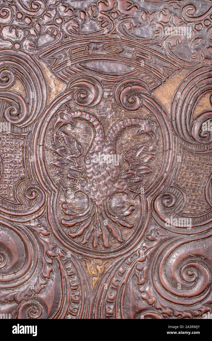 Grunge leder Textur für Design arbeiten. Stockfoto