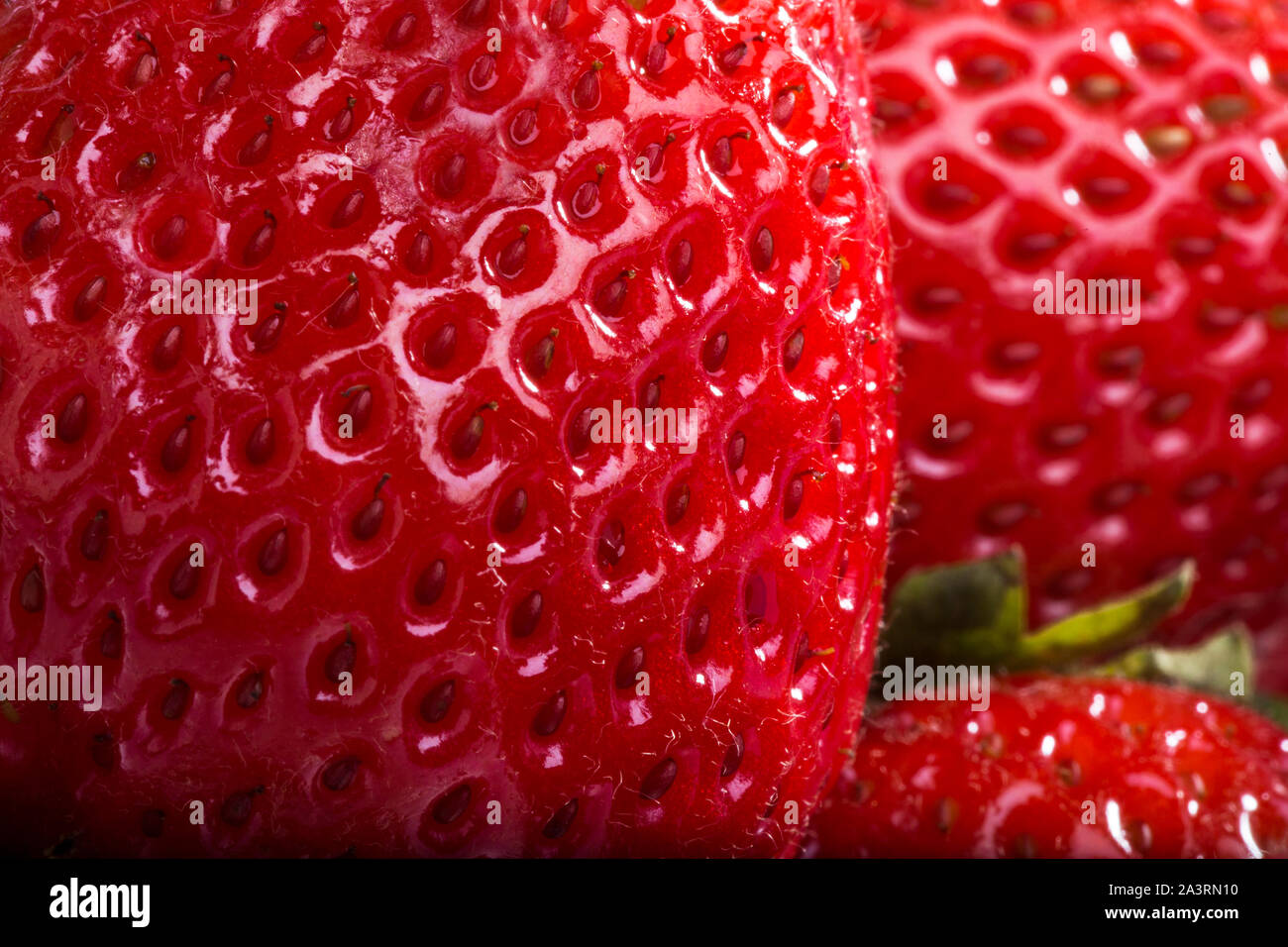 Rote Erdbeere natürliche Hintergrund für Design. Stockfoto