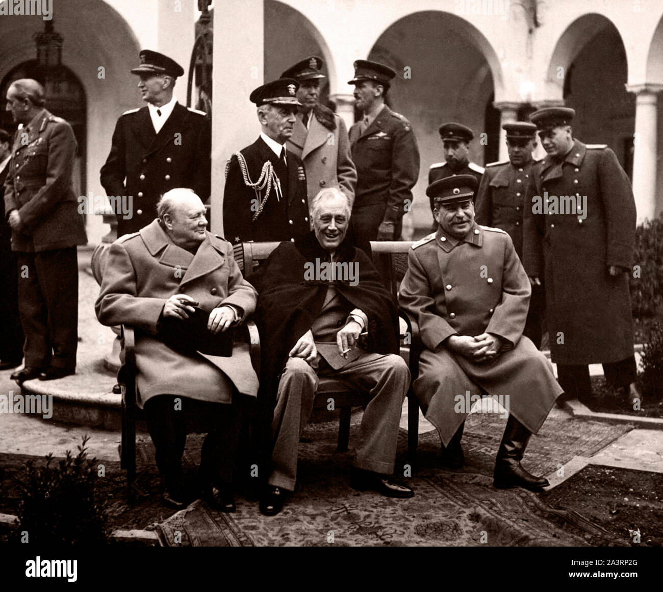 Die Konferenz von Jalta, auch bekannt als der Krim Konferenz- und code-named der Argonaut Konferenz (1945) der Nachkriegszeit Reorganisation der Keim zu diskutieren Stockfoto