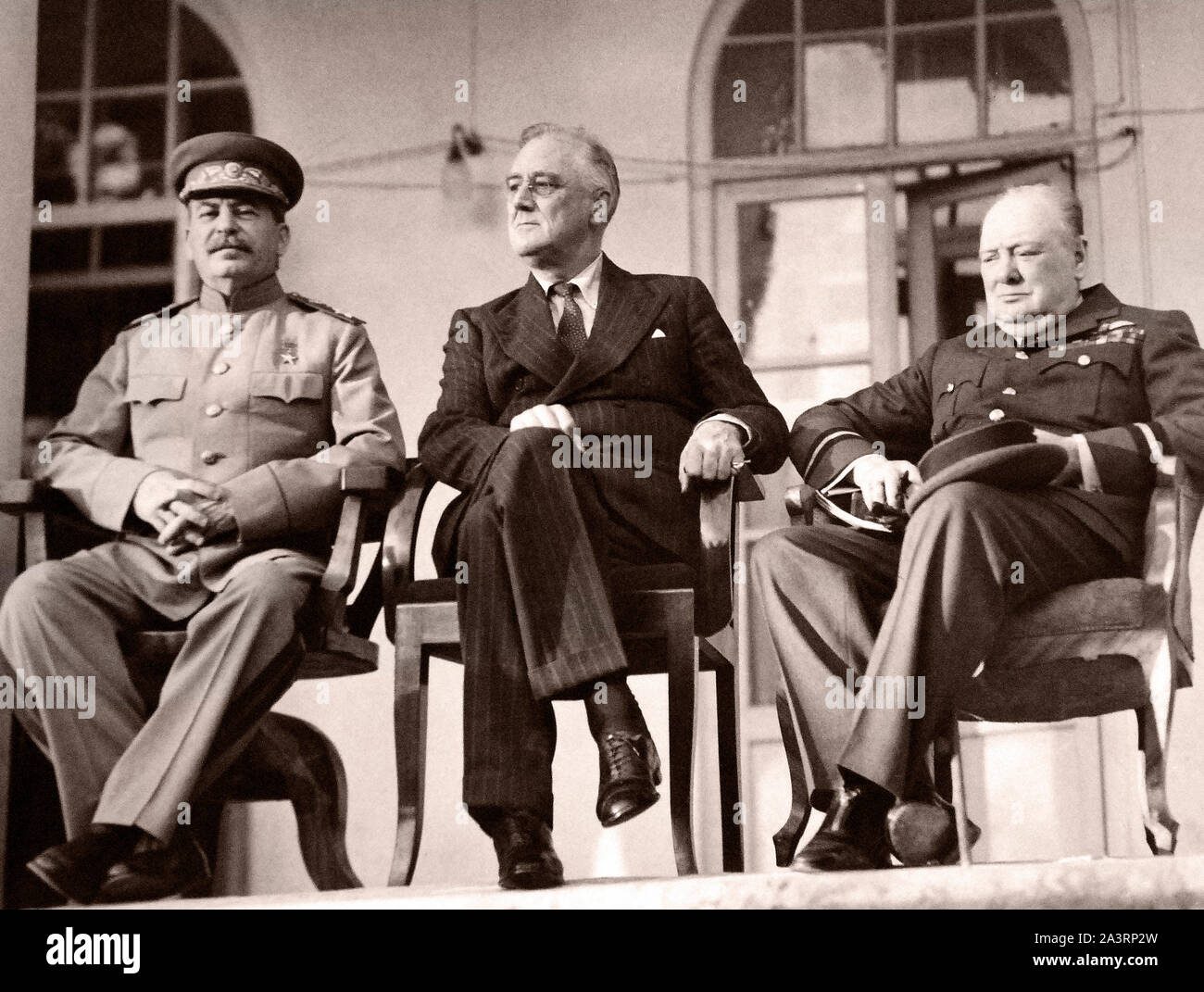 Die Konferenz von Teheran (codenamen Eureka) war eine Strategie treffen von Joseph Stalin, Roosevelt, und Winston Churchill vom 28. November bis 1 D Stockfoto