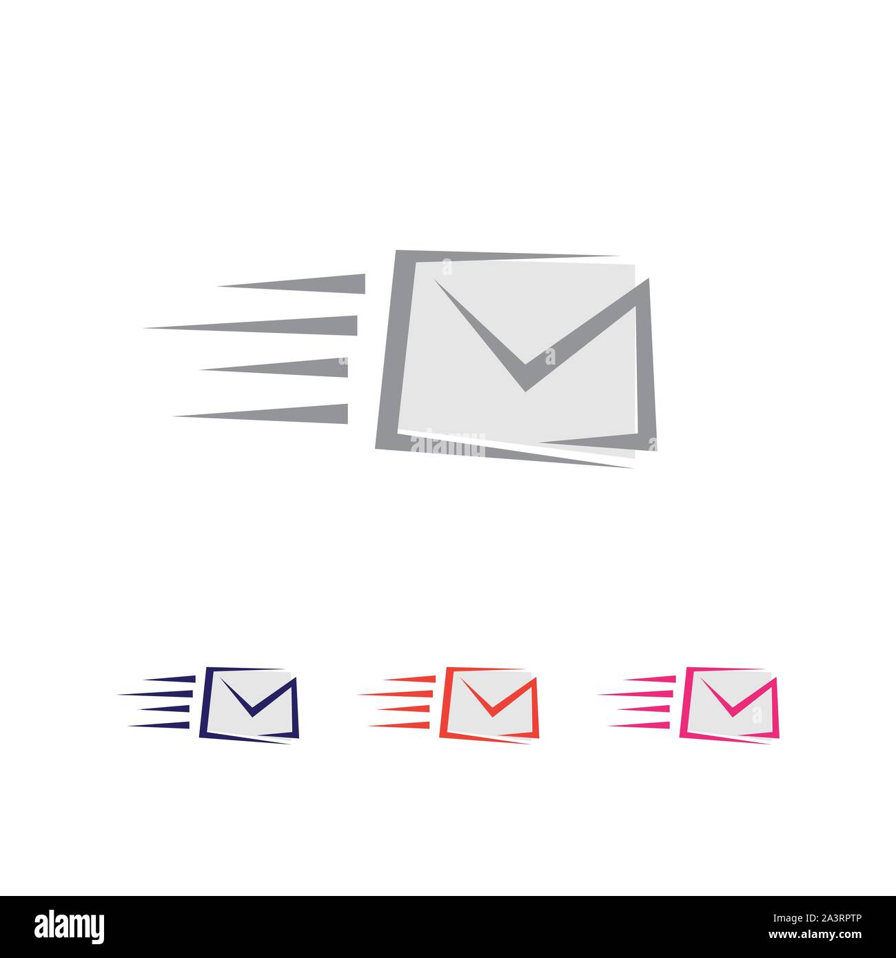 Schnelle Nachrichtenübermittlung Symbol e-Logo Design Vector im modernen Stil Stock Vektor