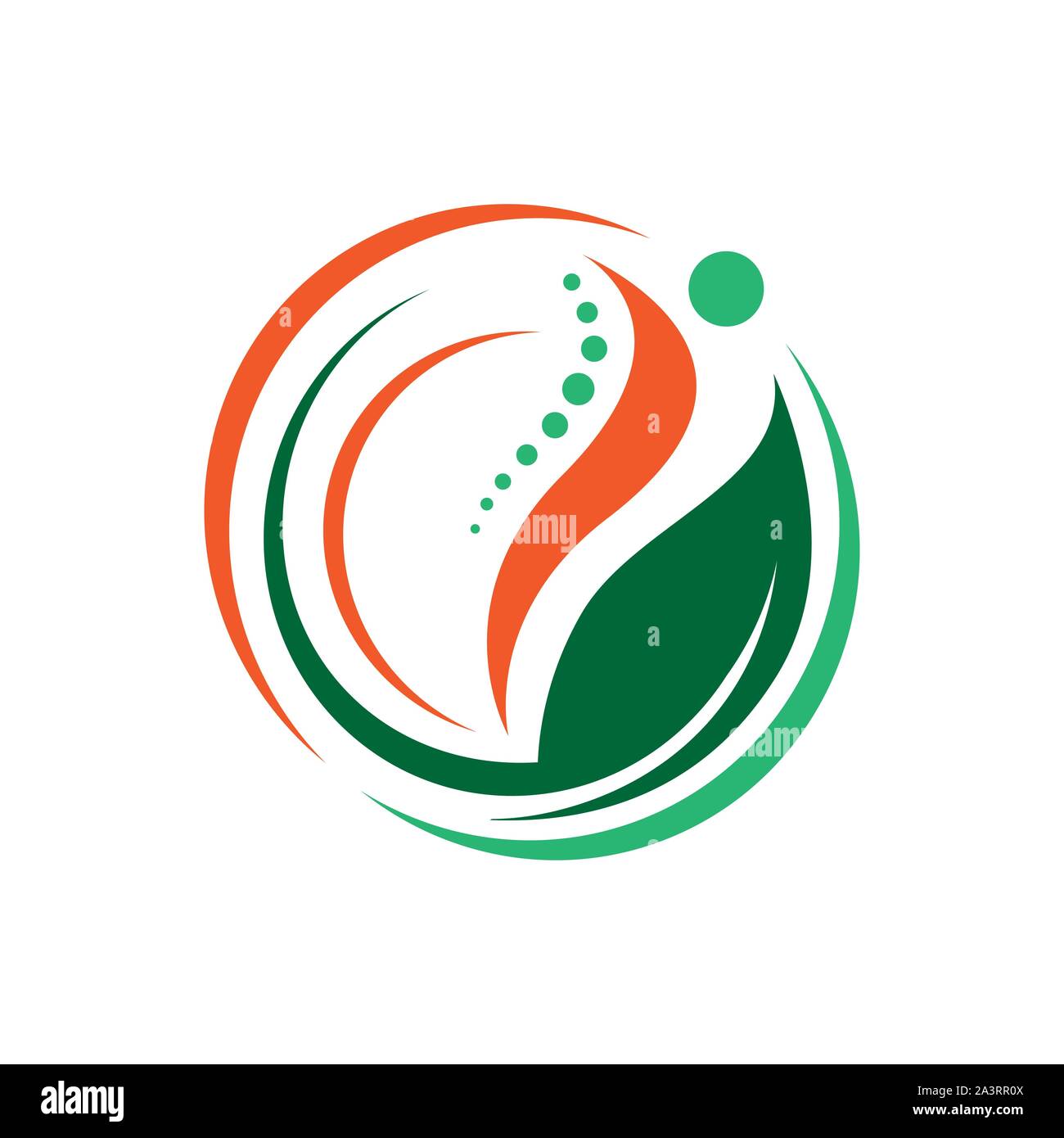 Beliebte human health care Physiotherapie Chiropraktik Logo Design vector Konzept Stock Vektor
