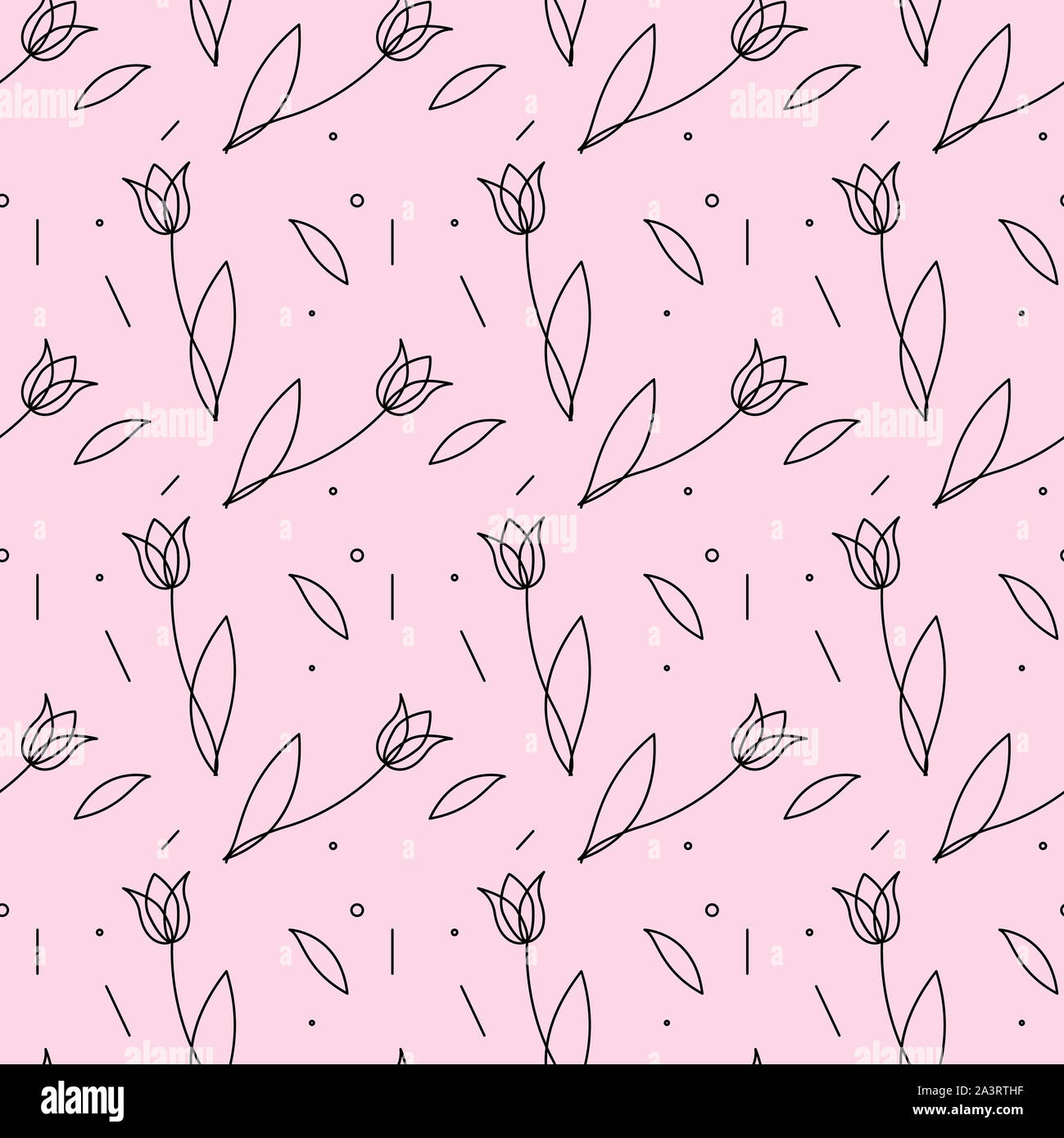 Tulpen nahtlose Muster. Einfache Hintergrund. Modernes Design für Gewebe, Geschenkpapier, Hintergrund. Stockfoto