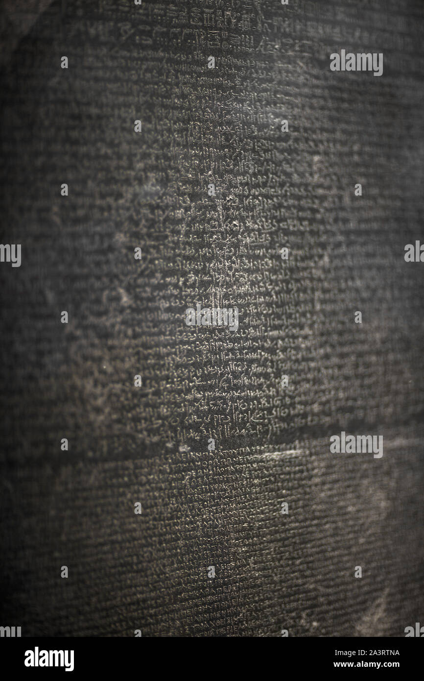 Nahaufnahme der Rosetta Stone Stockfoto Nahaufnahme der Rosetta Stone Stockfoto