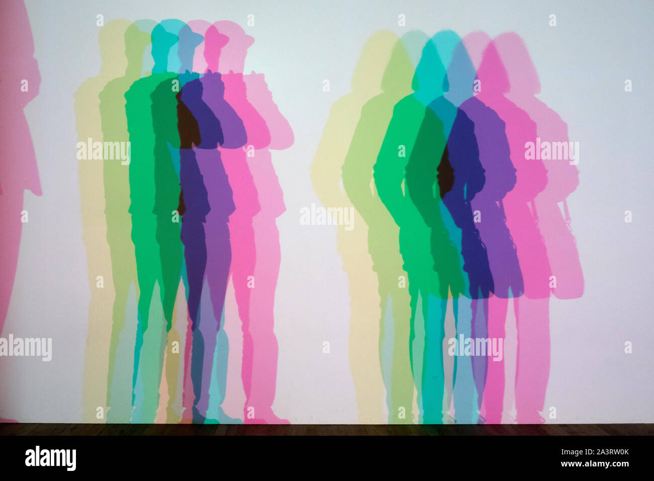 Der Mann und die Frau die Farbe silhouette Schatten Stockfoto