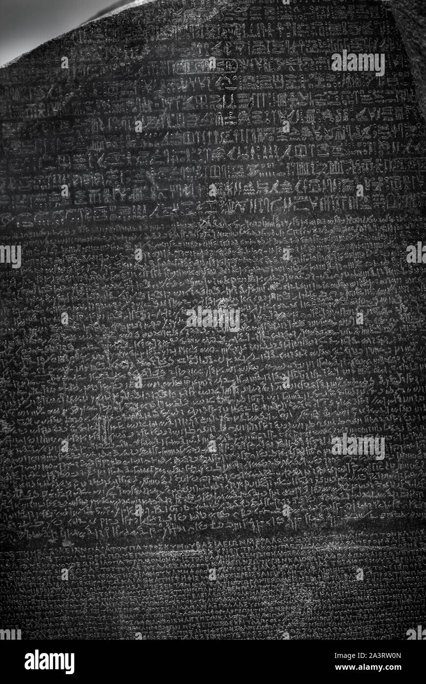 Nahaufnahme der Rosetta Stone Stockfoto Nahaufnahme der Rosetta Stone Stockfoto