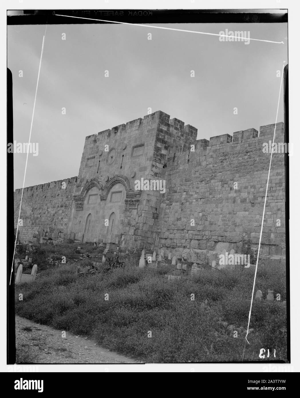 Tempel, Moschee von Omar [d.h., Felsendom] usw. Die Golden Gate aus dem Osten Stockfoto