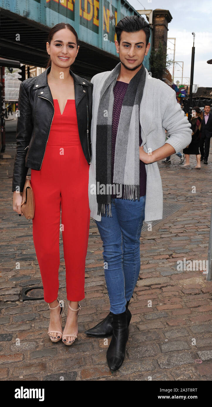 Foto muss Gutgeschrieben © Jeff Spicer/Alpha Presse 079686 16/04/2015 Anita Kaushik und Junaid Ahmed auf der Gilgamesch Champagner Bar Launch Party in der Stables Market Camden London Stockfoto