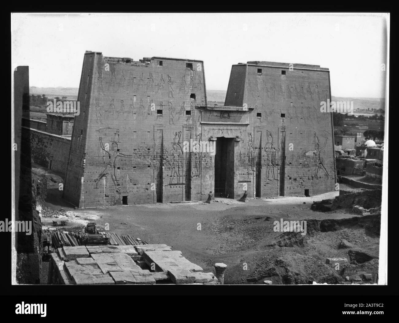 Tempel des Horus. Edfu, Ägypten Stockfoto