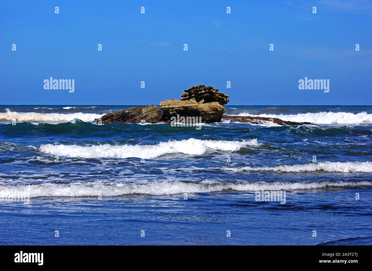 Pantai Batu Hiu Strand, Pangandaran, Ciamis, West Java, Indonesien Stockfoto