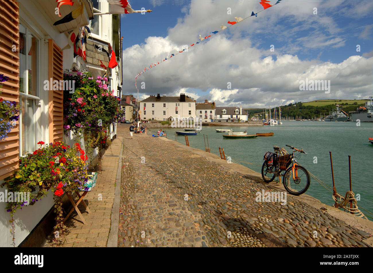 Zoll Quay, Dartmouth, Devon, Großbritannien Stockfoto