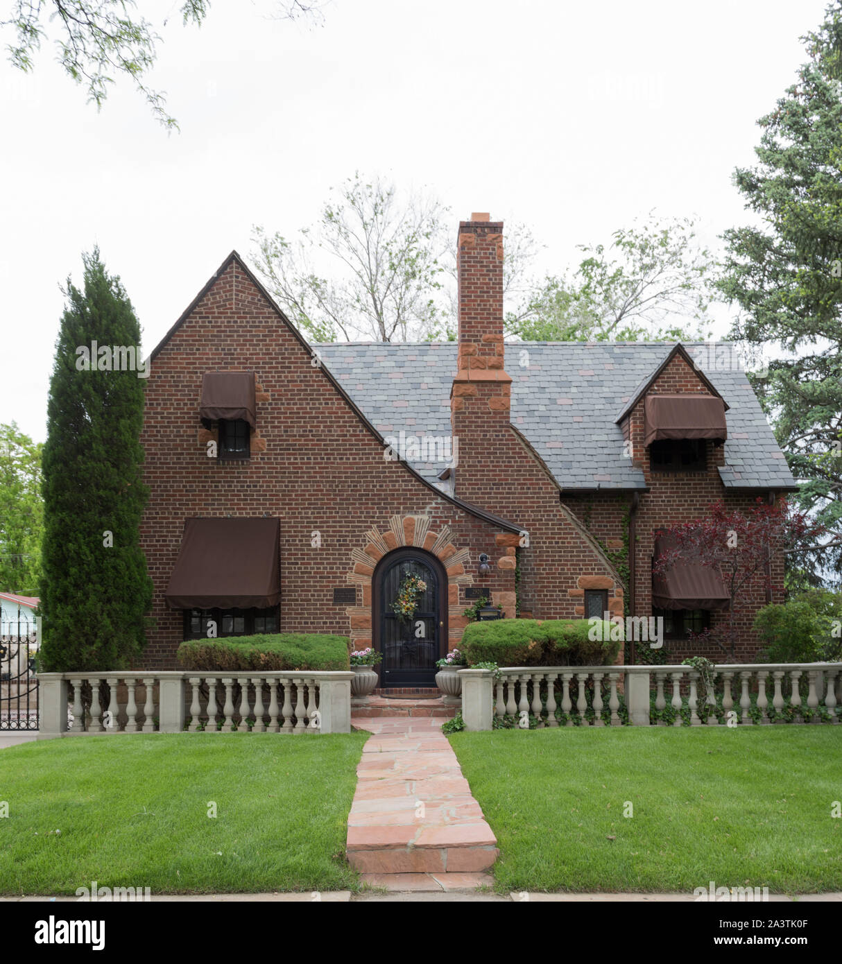 Die 1926 Star-Journal Modell Home, einer einheimischen Version eines englischen Landhauses, von Walter De Mordaunt in Pueblo, Colorado ausgelegt Stockfoto