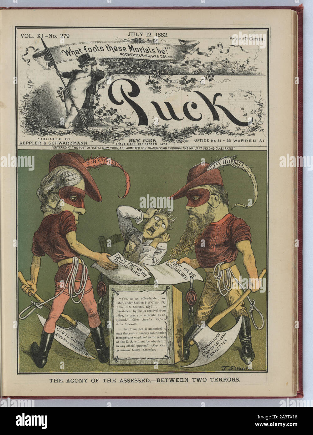 Die Qual der bewerteten - zwischen zwei Schrecken/F. Graetz. Stockfoto