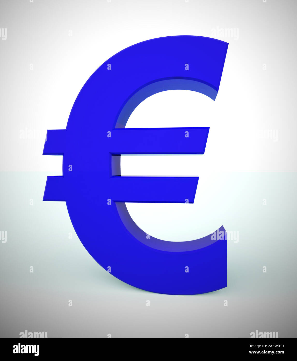 Euro zeichen Konzept Symbol bedeutet, dass viele Fonds oder Einsparungen. Reich mit Bargeld in Euro - 3D-Darstellung Stockfoto
