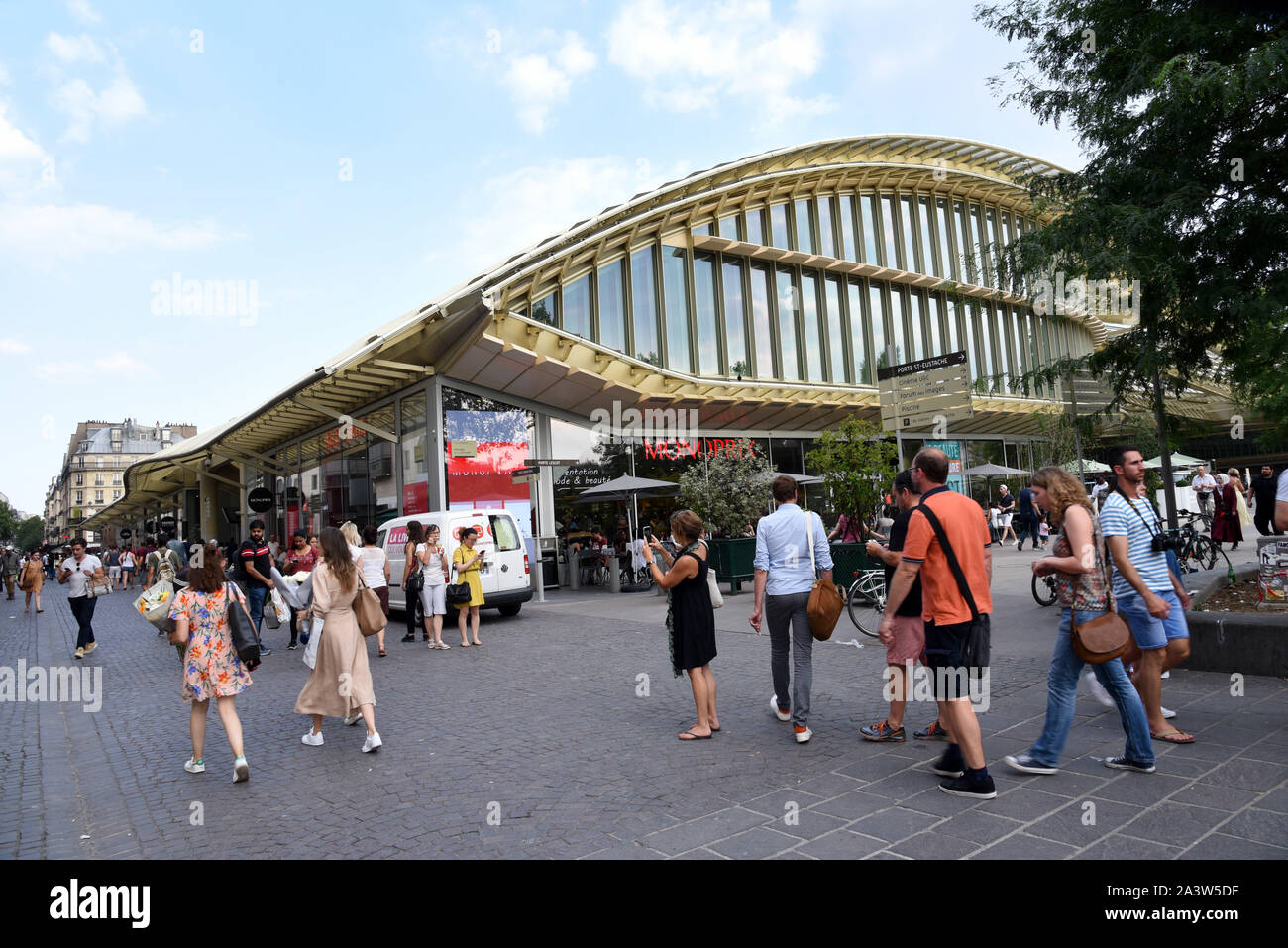 Paris: "canopee', Struktur errichtet über dem "Forum des Halles" Einkaufszentrum, Les Halles. Stockfoto