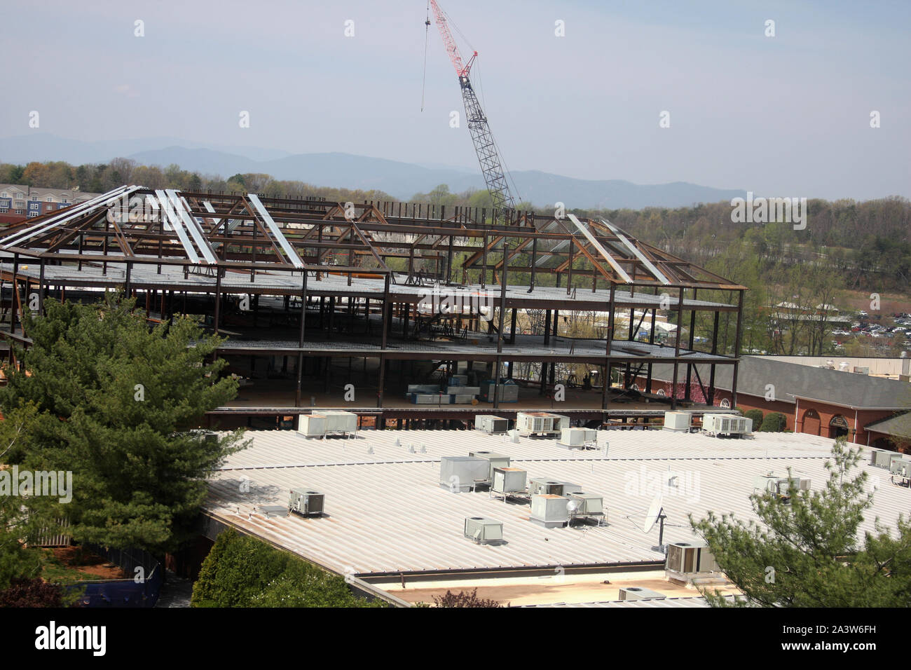 Konstruktionen auf dem Campus der Liberty University in Lynchburg, VA, USA Stockfoto